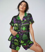 Spooky Christmas satin pajama set view 3
