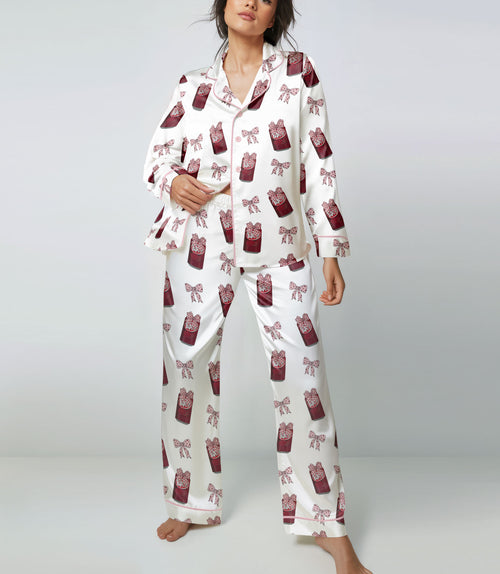 Cherry Soda Pop satin pajama set view 2