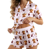Cherry Soda Pop satin pajama set view 2