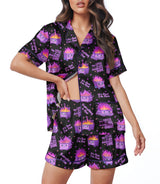 Dumpster Fire women's satin pajama set