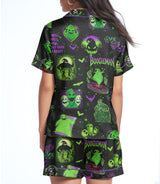 Spooky Christmas satin pajama set view 2