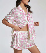Axolotl satin pajama set view 4