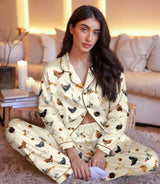 Chicken satin pajama set view 5