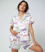 Inspirational Quote satin pajama set view 3