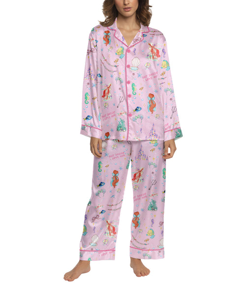 Mermaid Princess women's satin pajama set