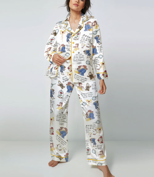 Enchanted Rose Romance satin pajama set view 2