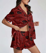 Conversation Hearts satin pajama set view 3