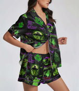 Spooky Christmas satin pajama set view 4