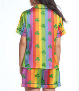 Shamrock satin pajama set view 2