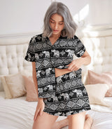 Elephant satin pajama set view 5