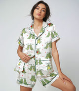 Dinosaur satin pajama set view 3