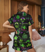 Spooky Christmas satin pajama set view 8