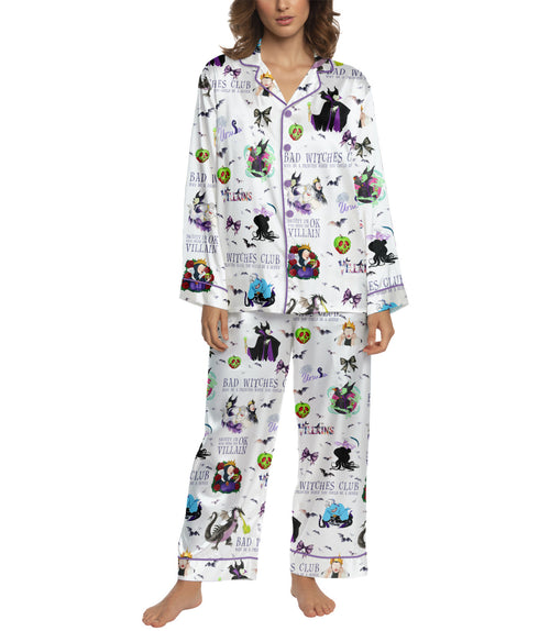 Bad Witches women's satin pajama set