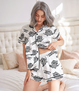 Raccoon satin pajama set view 5