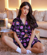 Dumpster Fire satin pajama set view 6