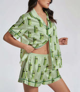 Pickle satin pajama set view 4