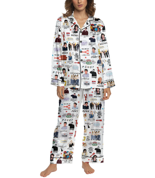Besties Sitcom women's satin pajama set