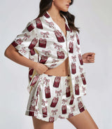 Cherry Soda Pop satin pajama set view 4