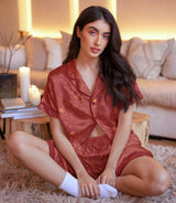 Celestial satin pajama set view 6