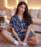 Whale satin pajama set view 6