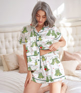Dinosaur satin pajama set view 5
