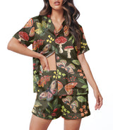 Butterfly women's satin pajama set