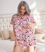 Penguin satin pajama set view 5