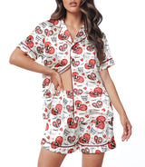 Spooky Christmas women's satin pajama set