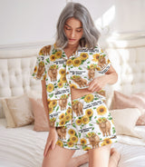 Highland Cow satin pajama set view 5