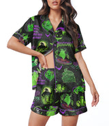 Spooky Christmas women's satin pajama set