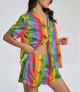 Shamrock satin pajama set view 4