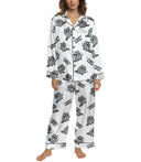 Raccoon women's satin pajama set