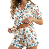 Golden Retriever satin pajama set view 2