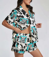 Highland Cow satin pajama set view 4