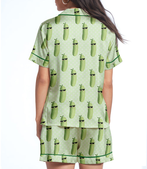 Pickle satin pajama set view 2