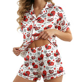 Spooky Christmas satin pajama set view 2