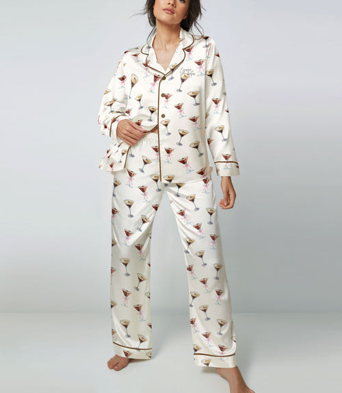 Martini satin pajama set view 2