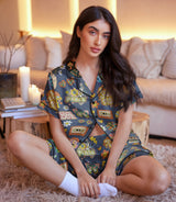 Hippie satin pajama set view 6