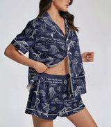 Whale satin pajama set view 4