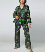 Spooky Christmas satin pajama set view 2
