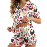 Chicken satin pajama set view 2