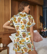Highland Cow satin pajama set view 8