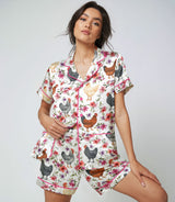 Chicken satin pajama set view 3