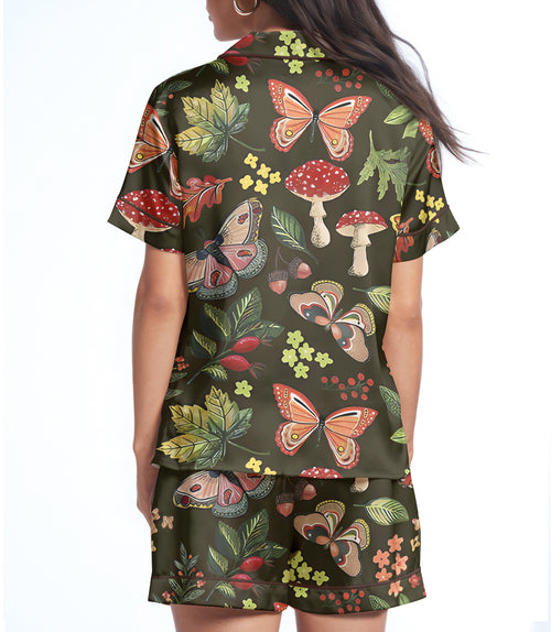 Butterfly satin pajama set view 2
