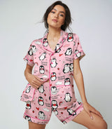 Penguin satin pajama set view 3