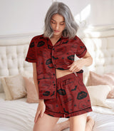 Conversation Hearts satin pajama set view 5