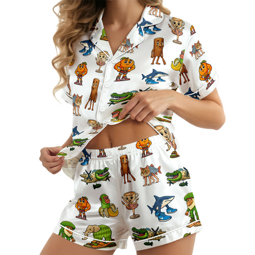 Brainrot satin pajama set view 2