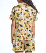 Bee satin pajama set view 2