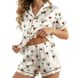 Martini satin pajama set view 2