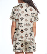Boho Ethnic satin pajama set view 2